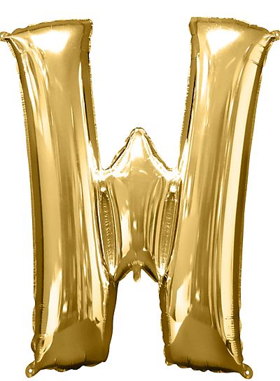 40" Alphabet W Balloon