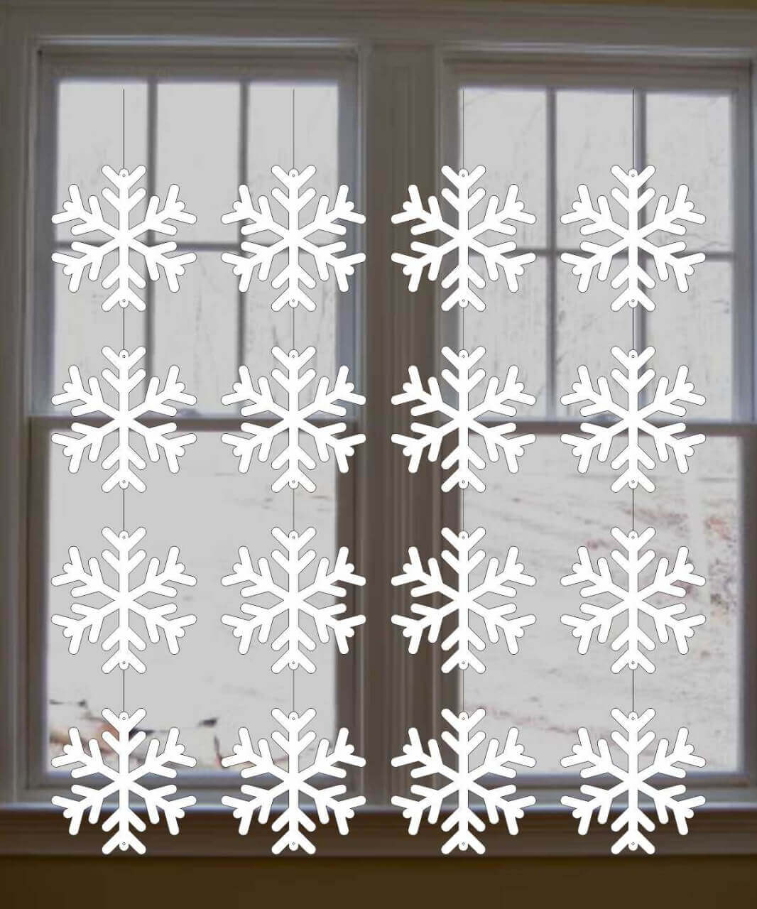 Snow Flakes String Decoration - 6PC