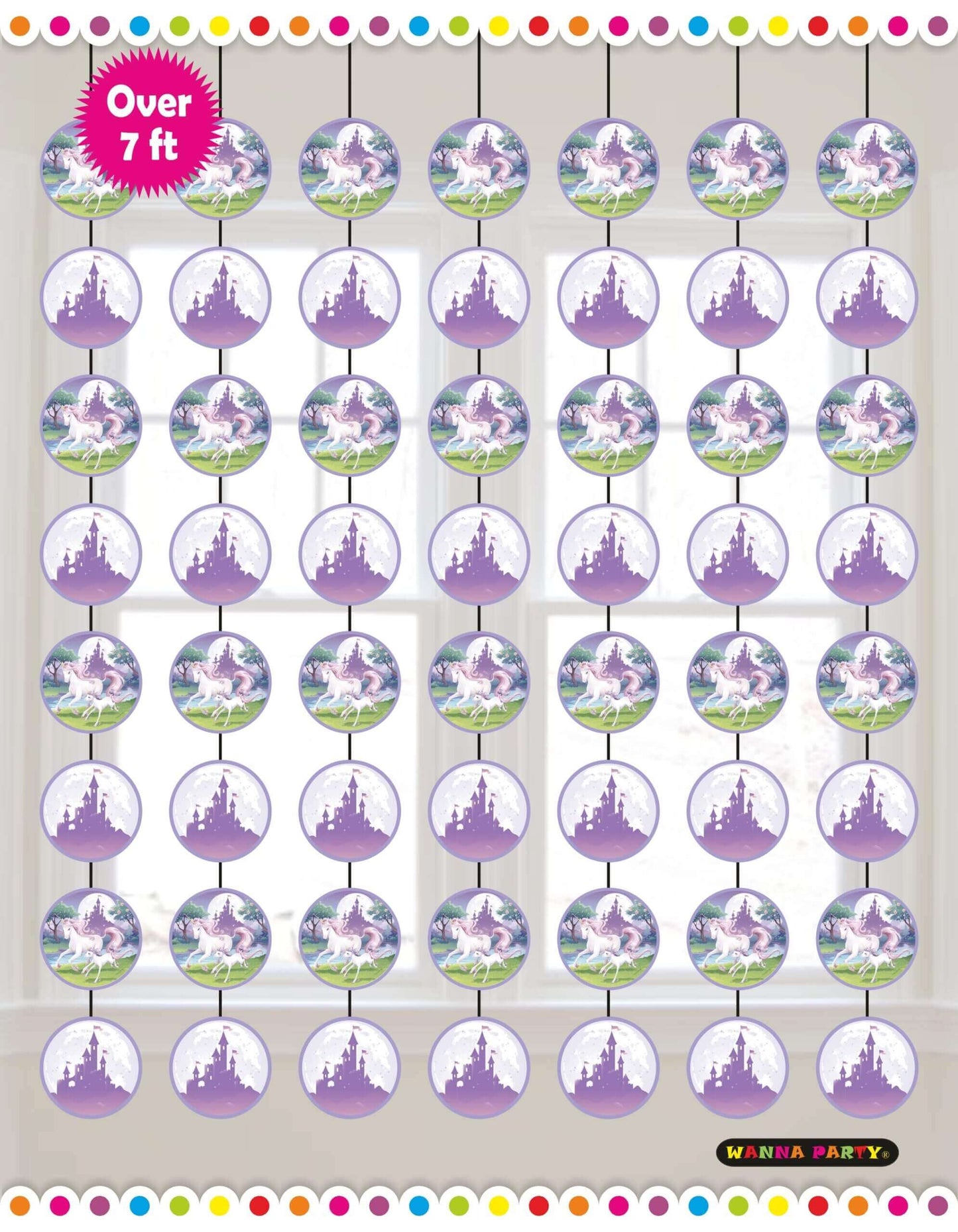 Unicorn String Decoration 7FT - 6PC