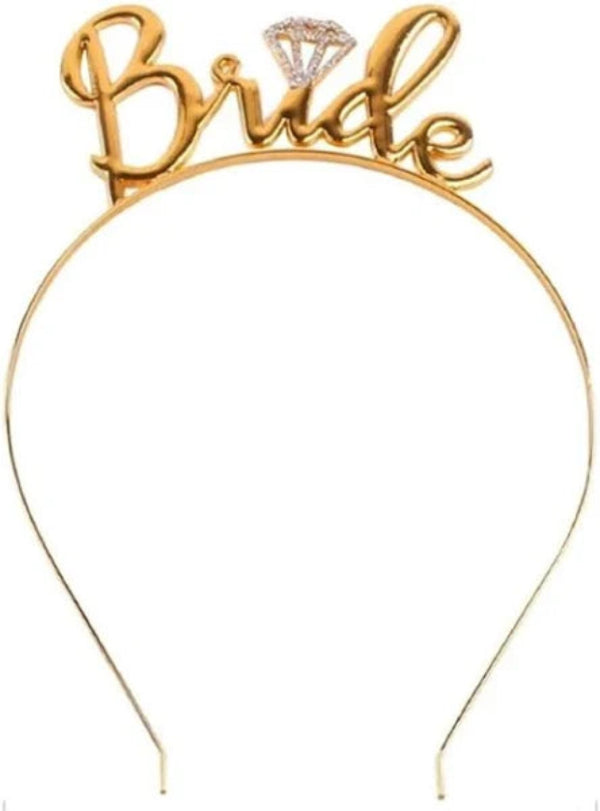 Metallic Gold BRIDE Headband - 1PC