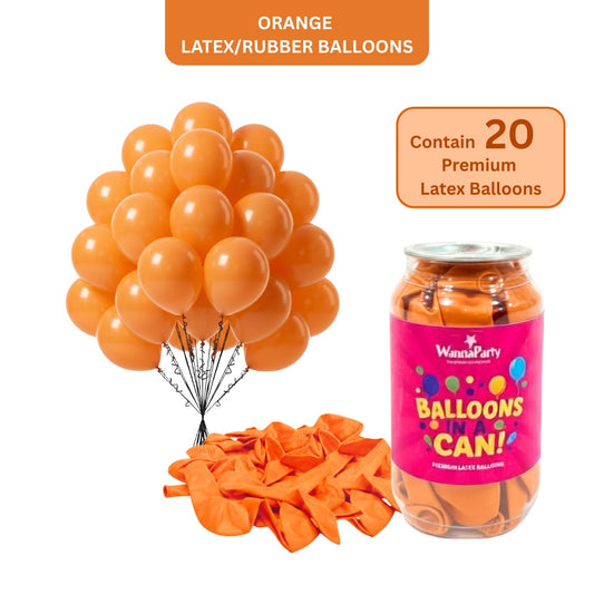 Orange Latex/Rubber Balloons - 10 inches - 20PC