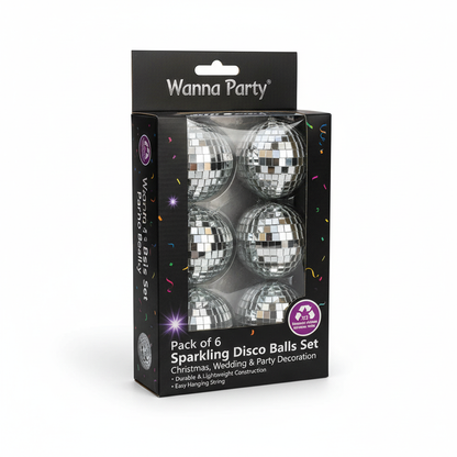 Disco Ball Hangings - 6PC