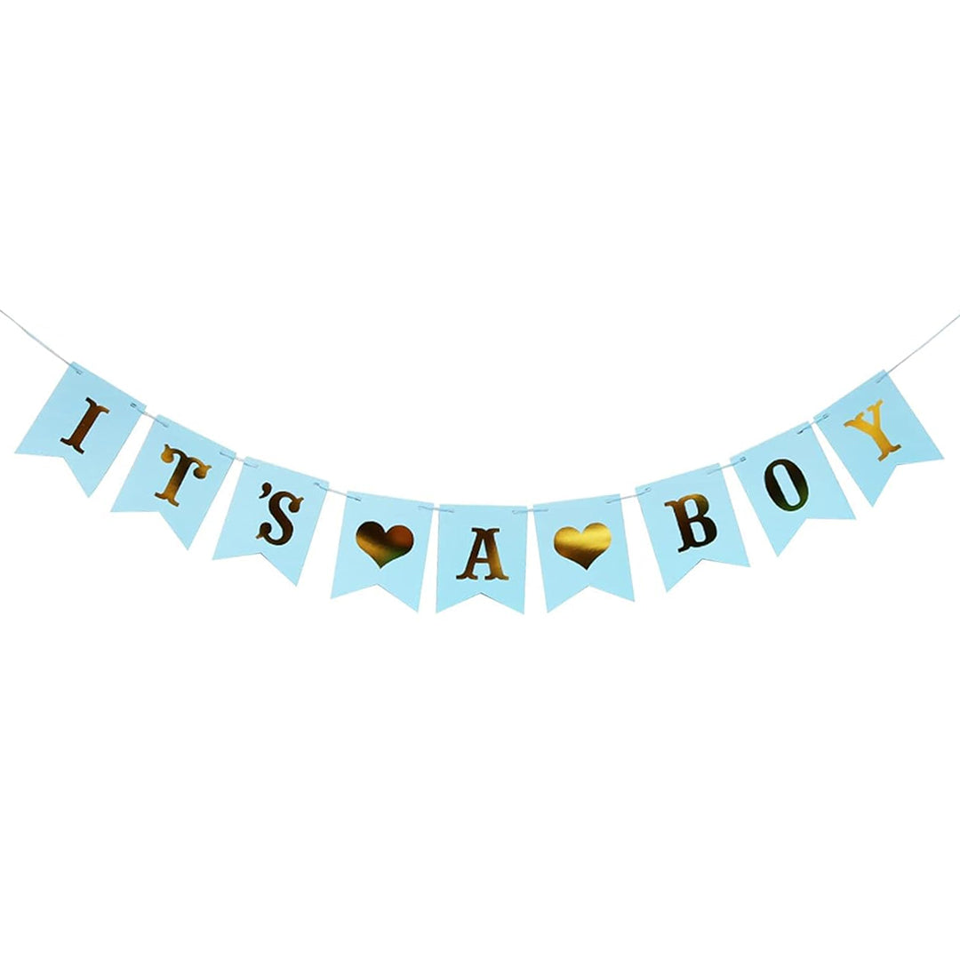 Baby Shower 'Its A Boy!' Blue Foil Letter Banner - 1PC