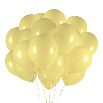 Pastel Macaron Yellow Latex / Rubber Balloon - Helium Quality - 12 inches - 10PC