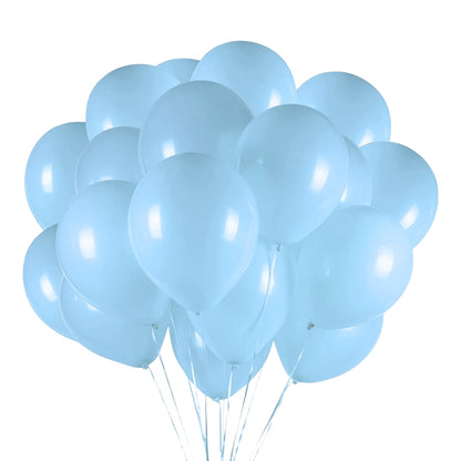 Pastel Macaron Blue Latex / Rubber Balloon - Helum Quality - 12 inches - 10PC