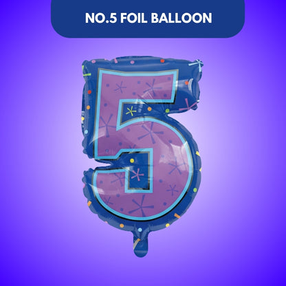 Number 5 Foil Balloon - Helium Quality - 18 inches - 1PC