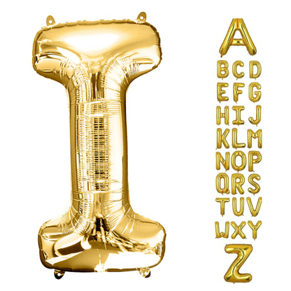 Alphabet I Golden Foil Balloon - Helium Or Air Filled - 40 inches  - 1PC