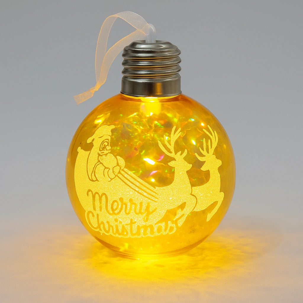 Light Up Fancy Hanging Balls for Christmas Decoratons - 1PC