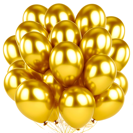 9" Chrome Gold Balloons - 50PC