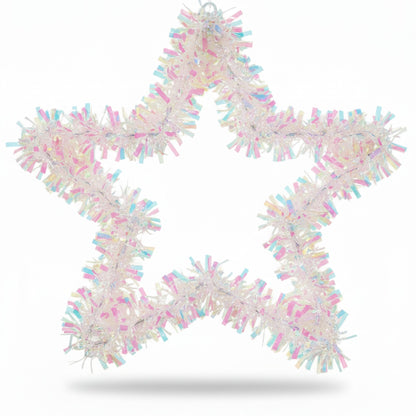 Iridiscent Star Shaped Wreath 24"