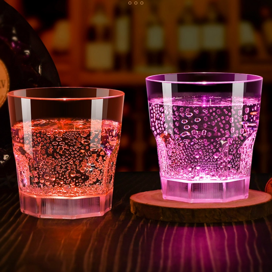 LED Whiskey Glasses that Glows in the Dark / Liquid Activated / Reusable - 1 PC