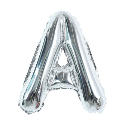 16 Letter A Silver Balloons