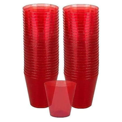 Shot Glasses Neon Red Party Combo - 10PC
