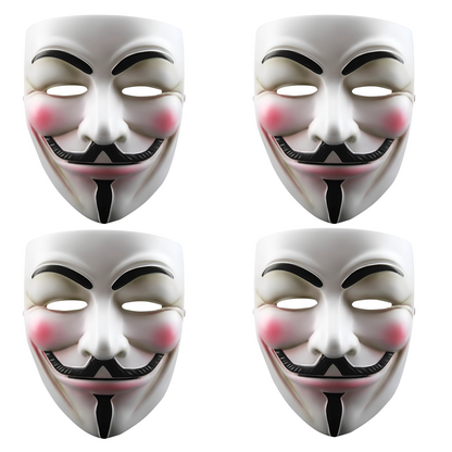 Anonymous Hacker Mask Set – Pack of 4