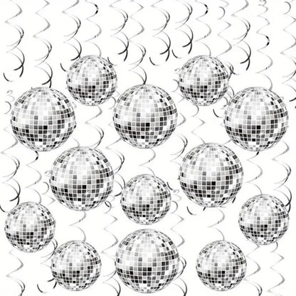 Disco Ball Swirl Decoration - 6PC