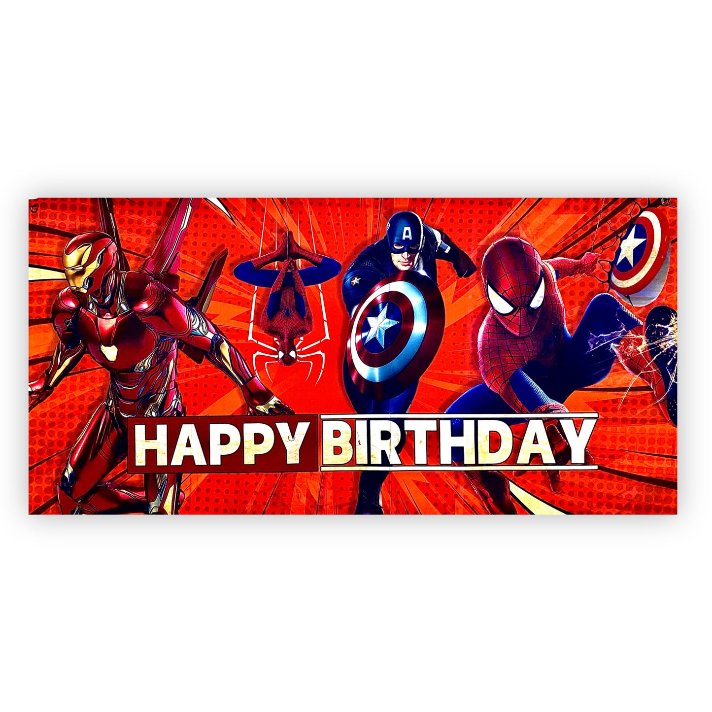 Superhero Birthday Banner For Wall/Glass/Window Decoration - 4FT X 2FT