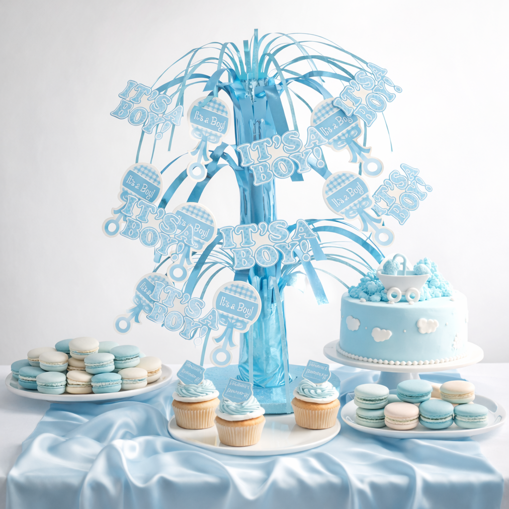 It’s a Boy Cascade Centerpiece