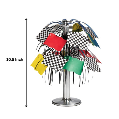 Racing Flag Cascade Centerpiece, 10.5 Inch