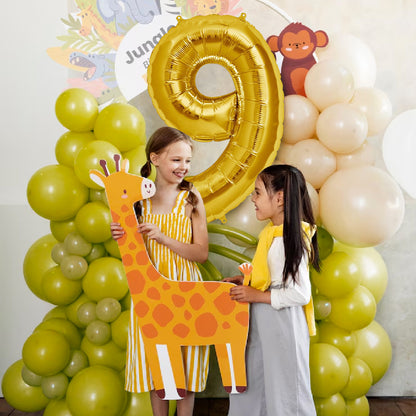 Number 9 Golden Foil Balloon - Helium Quality - 40 inches - 1PC