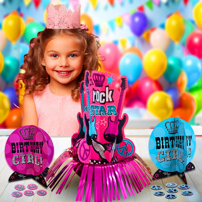 Rockstar Girl Tableware Decoration Combo Kit - 4PC