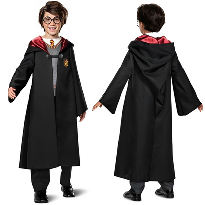 Magical Harry Potter Costume w/ Scarf, Eyeglass, Wand & Tie for Kids - Size L - Age 8 - 10 YRS
