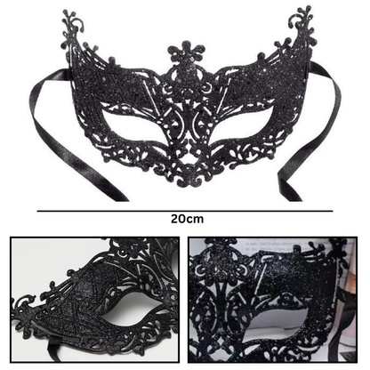 Masquerade Black Eye Mask Combo for Woman - 3PC