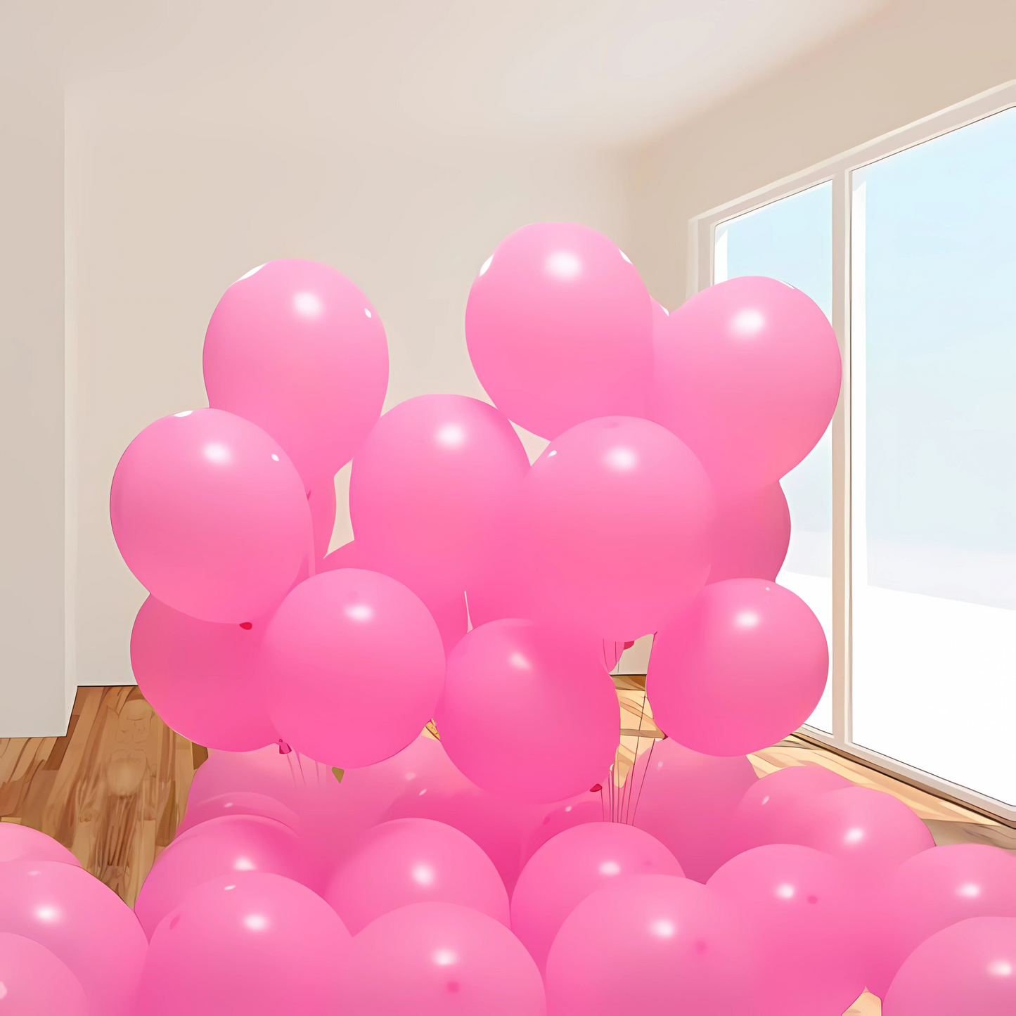 Light Pink Latex / Rubber Balloons - 9 inches - Bulk Pack - 50PC