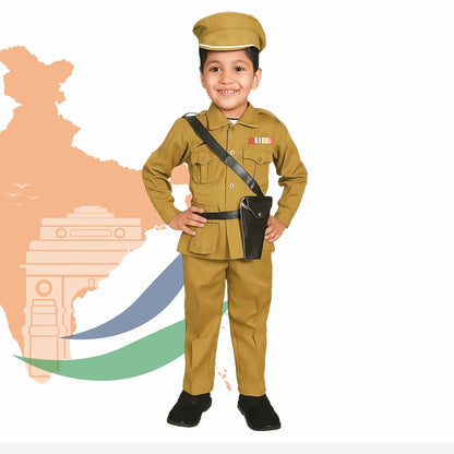 Brown Police Costume - Community Helpers - Size Large - Age 7 to 9