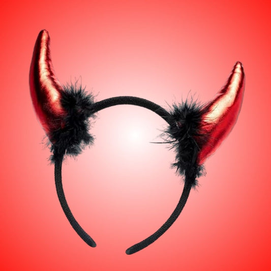 Devil Horn with Red Color and Black Bush - 1PC