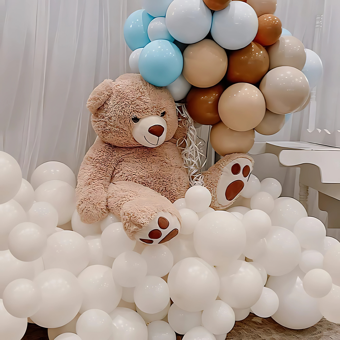 8" White Latex Balloon - 50ct