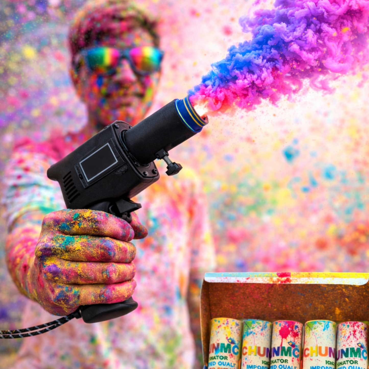 Colored Smoke Fog - Multicolor - 3 in 1 Smoke Fog - 2PC