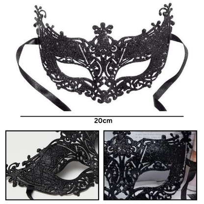Glitter Fashion Eye Mask Black - 1PC