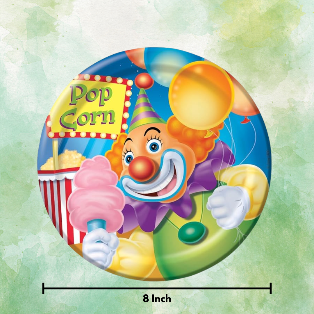 Circus Theme Party Cake/Starter Plates - 7 inches - 8PC