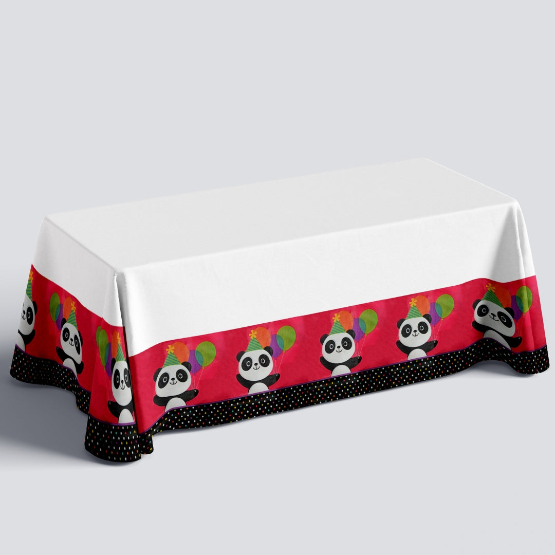 Panda Theme Tablecover for Party Decor -  54 inches X102 inches - 1PC