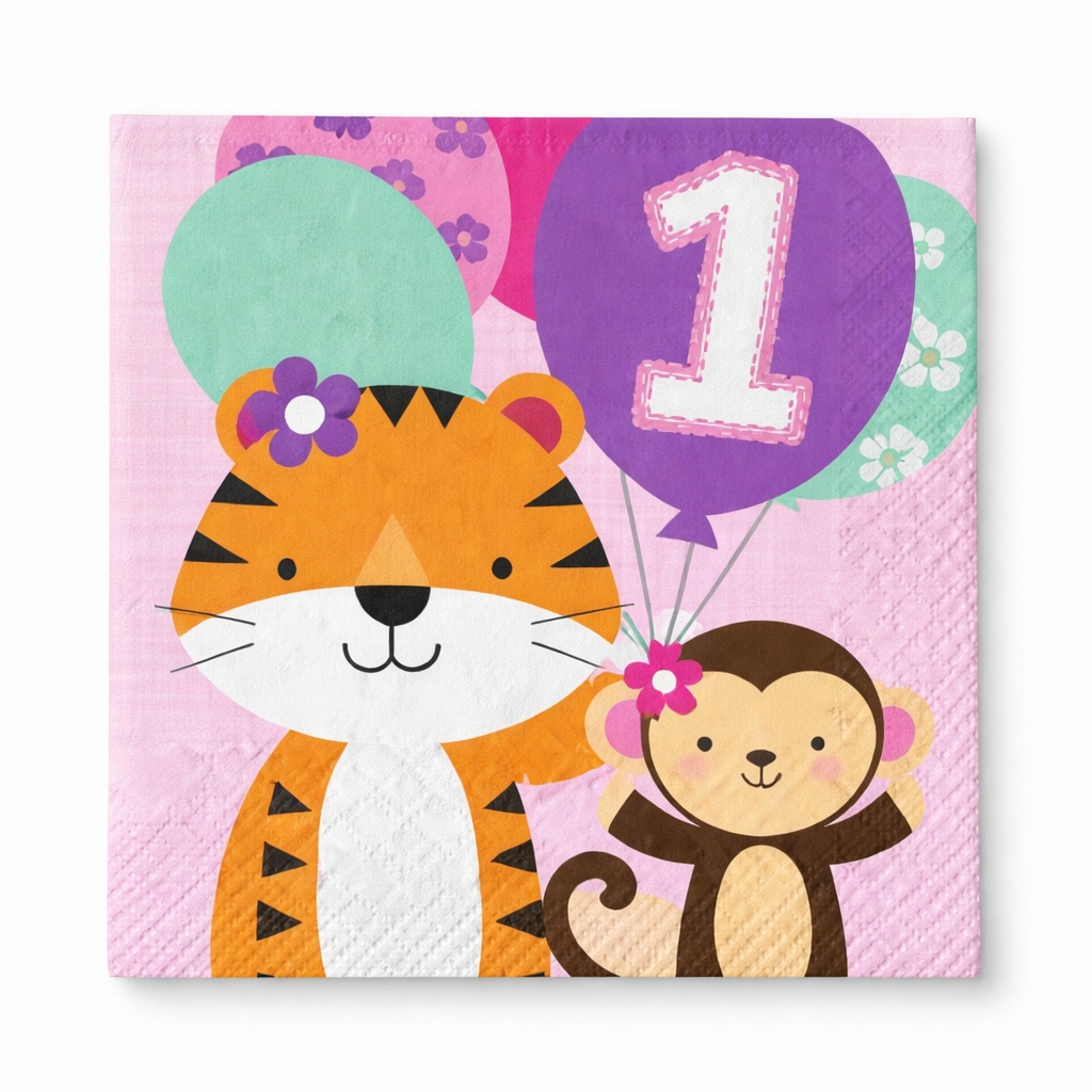 One is Fun Girl Lunch Napkins - 16PC