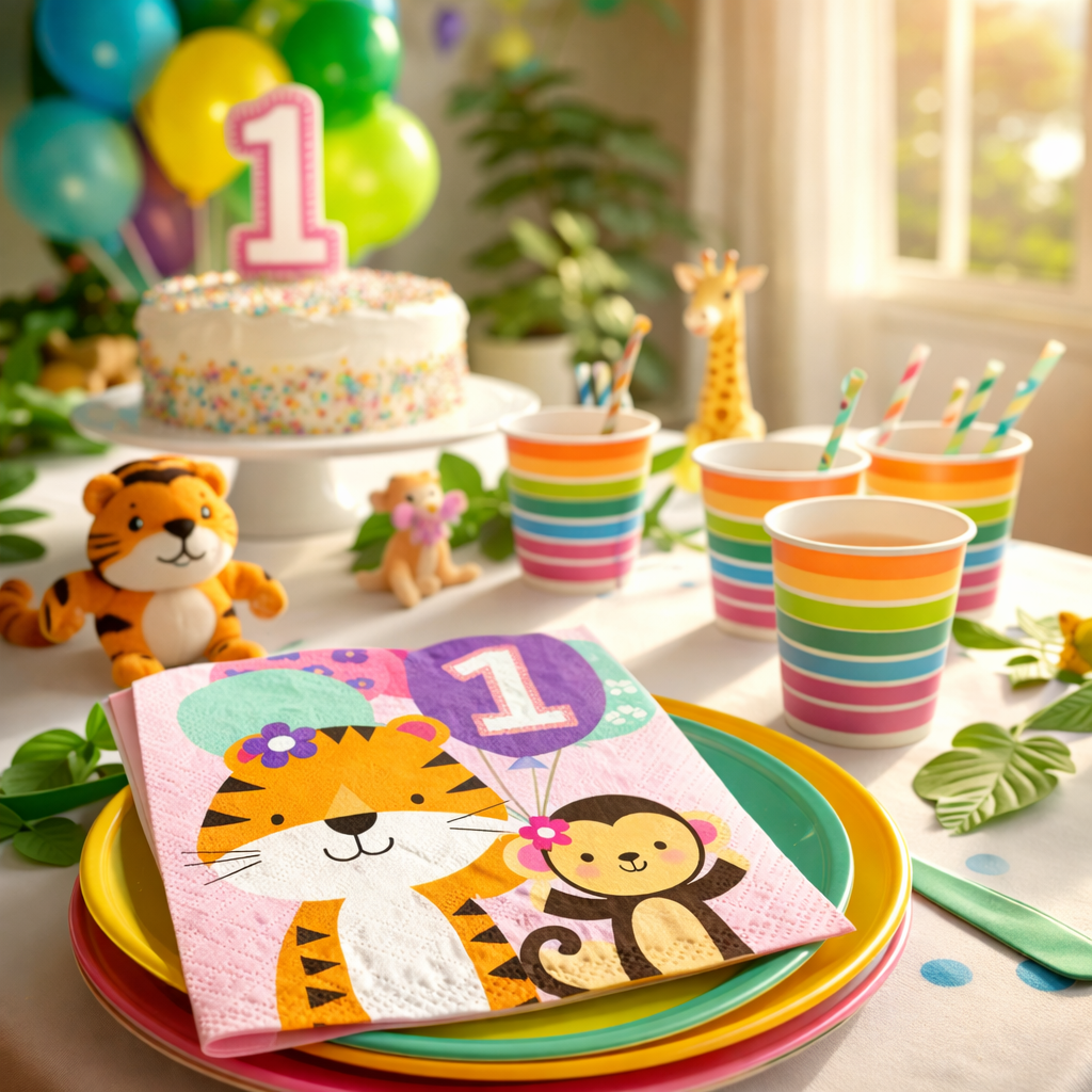 One is Fun Girl Lunch Napkins - 16PC