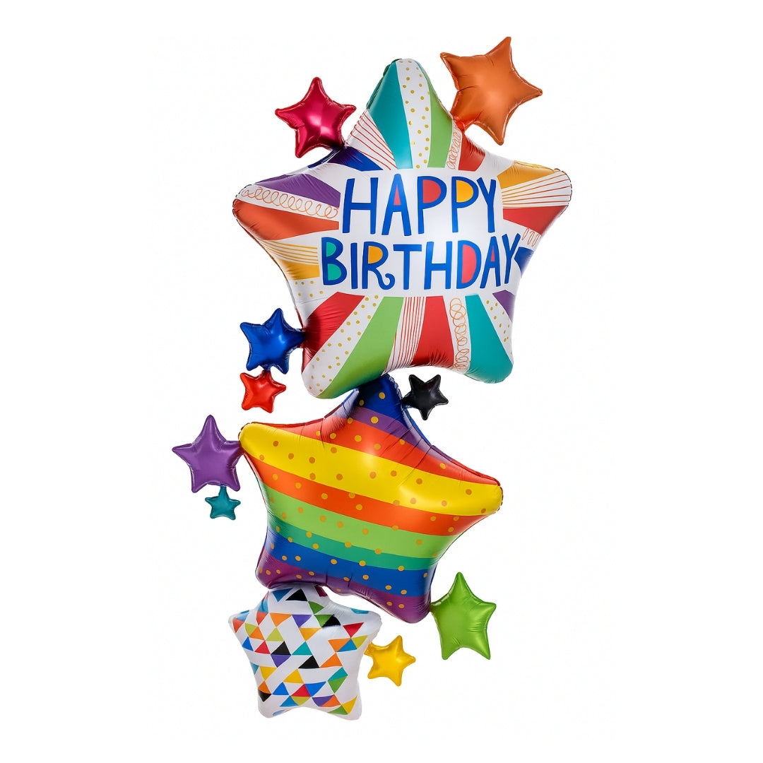 Happy Birthday Multi Layered Giant Balloon - 67 inches - Air Filled -  1PC