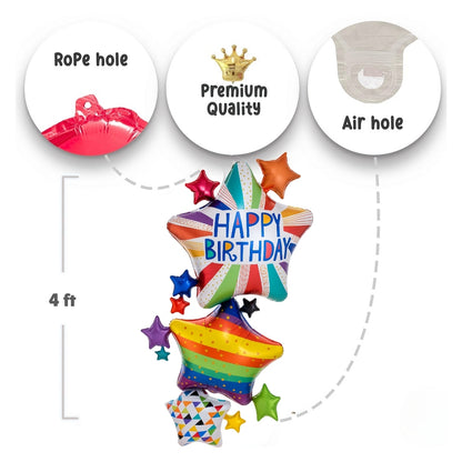 Happy Birthday Multi Layered Giant Balloon - 67 inches - Air Filled -  1PC