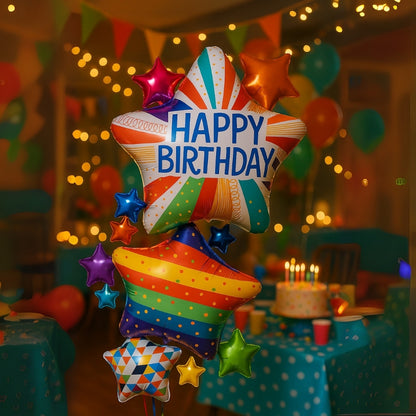 Happy Birthday Multi Layered Giant Balloon - 67 inches - Air Filled -  1PC