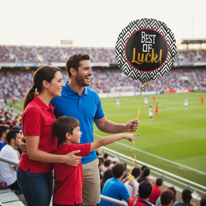 Best of Luck Black & White Balloon 18" S40