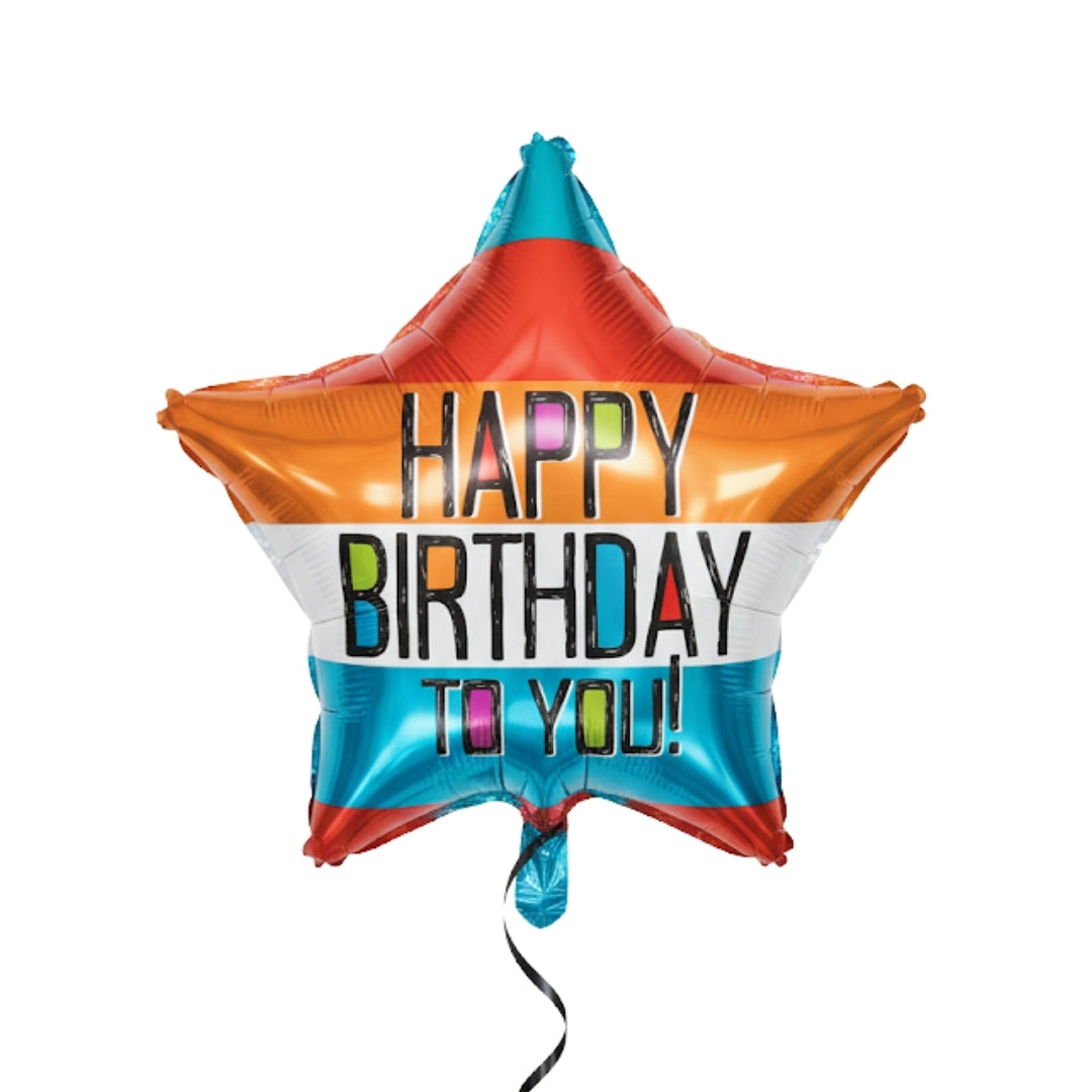 Bold Type Birthday Star Balloon 18" S40