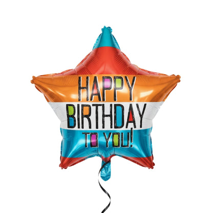 Bold Type Birthday Star Balloon 18" S40