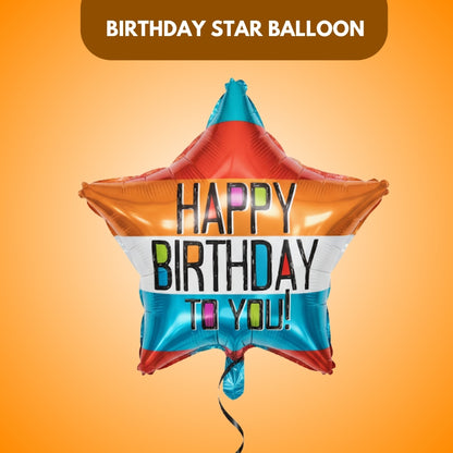 Bold Type Birthday Star Balloon 18" S40