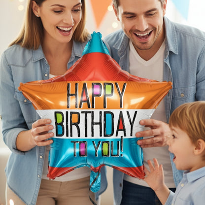 Bold Type Birthday Star Balloon 18" S40