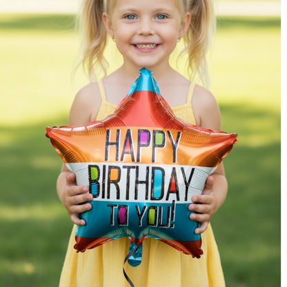Bold Type Birthday Star Balloon 18" S40