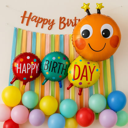 Caterpillar Shaped Foil Balloon - Air Filled - 1PC
