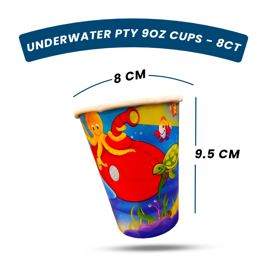 Underwater Party 9Oz Cups - 8Ct