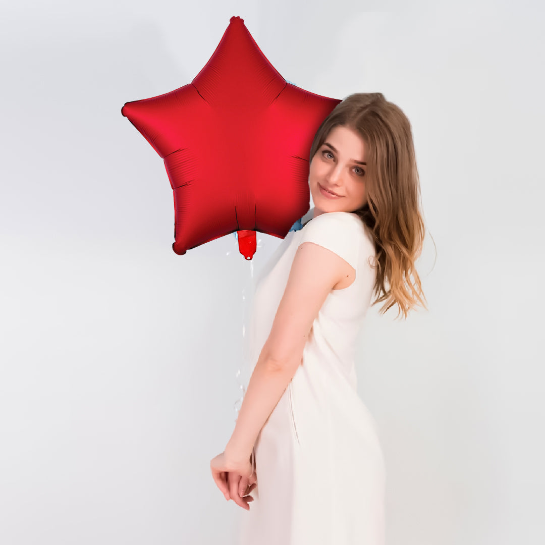 Satin Sangria Star Balloon 18