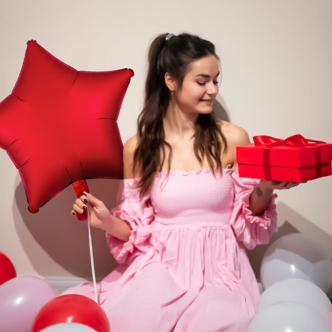 Satin Sangria Star Balloon 18