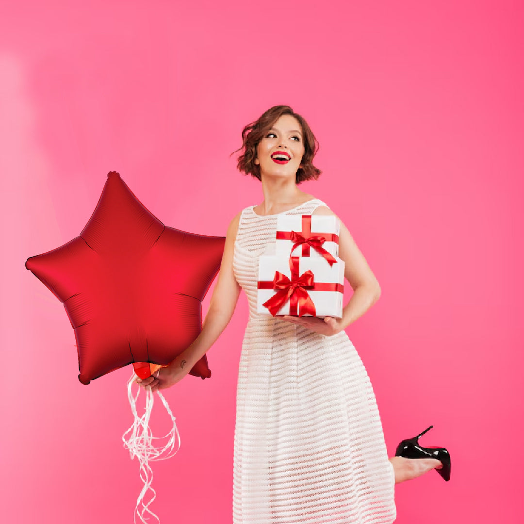 Satin Sangria Star Balloon 18